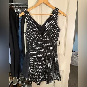 Princess Polly Nellie Black and White Polka Dot Dress Size 2